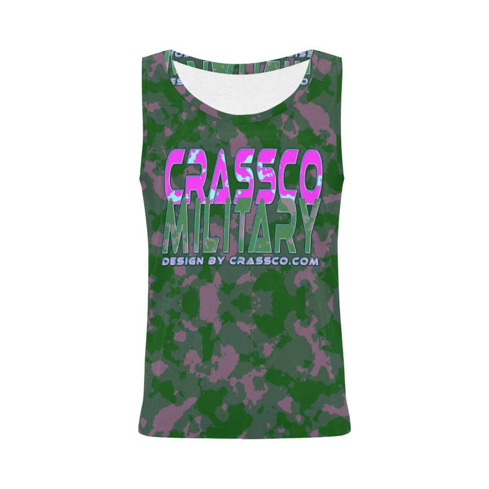 CAMOUFLAGE CRASSCO MILITARY All Over Print Tank Top for Women (Model T43)