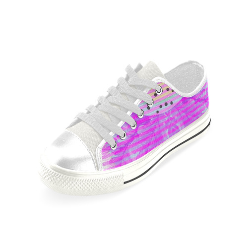 Zebra style-Gloria Sanchez Low Top Canvas Shoes for Kid (Model 018)