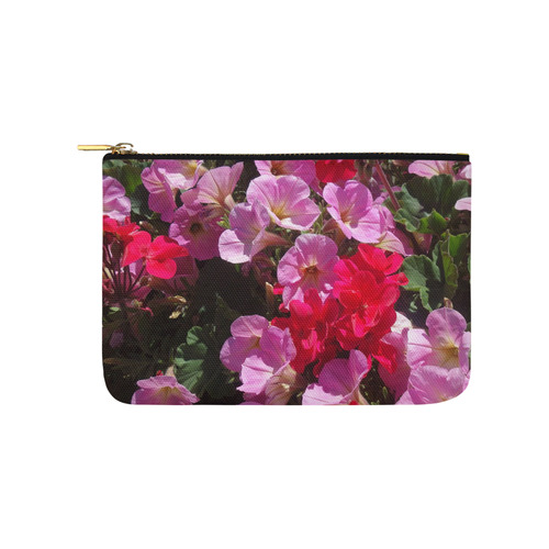 wonderful pink flower mix by JamColors Carry-All Pouch 9.5''x6''