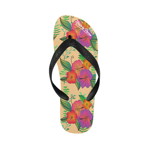 Summer Flowers Flip Flops for Men/Women (Model 040)