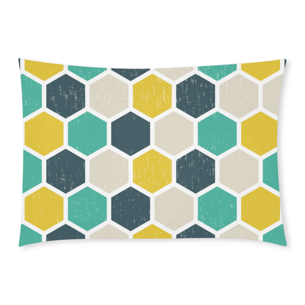 Hexagonal Geometric Custom Rectangle Pillow Case 20x30 (One Side)