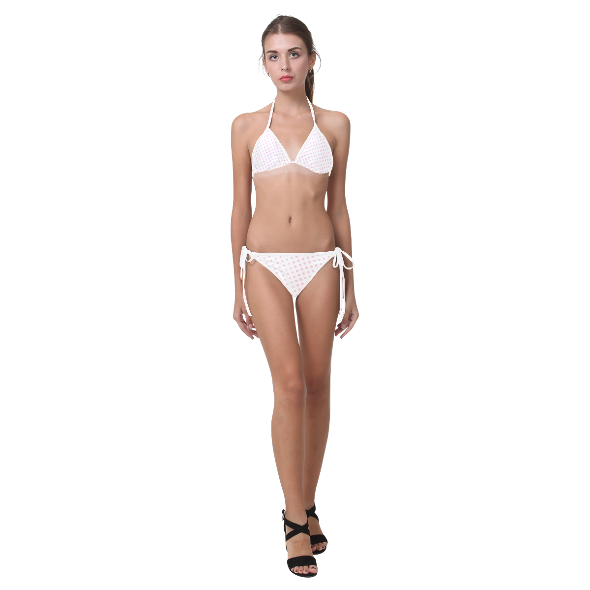 polka-dot-summer Custom Bikini Swimsuit (Model S01)