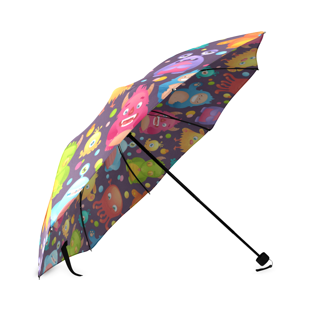 Cute Colorful Monsters Foldable Umbrella (Model U01)