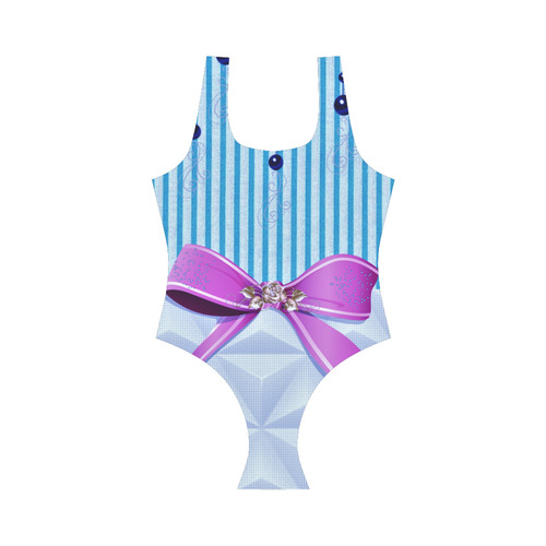 Rockabilly girly style Vest One Piece Swimsuit (Model S04)