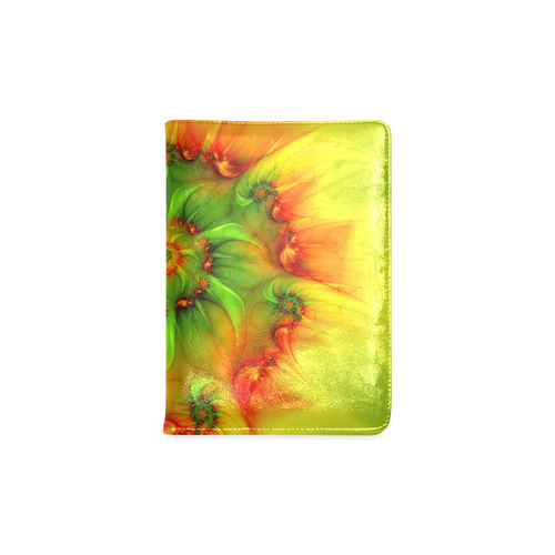 Hot Summer Green Orange Abstract Colorful Fractal Custom NoteBook A5