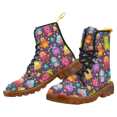 Cute Colorful Monsters Martin Boots For Women Model 1203H