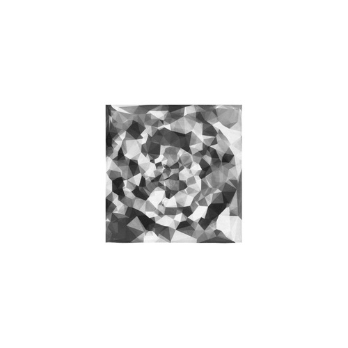 contemporary geometric polygon abstract pattern in black and white Square Towel 13“x13”