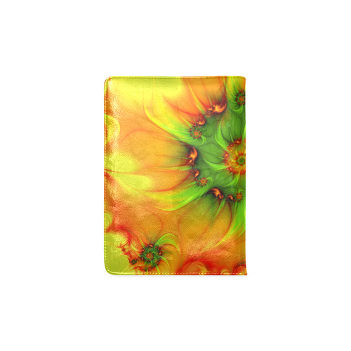Hot Summer Green Orange Abstract Colorful Fractal Custom NoteBook A5