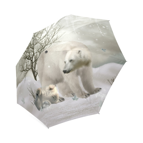 Awesome polar bear Foldable Umbrella (Model U01)