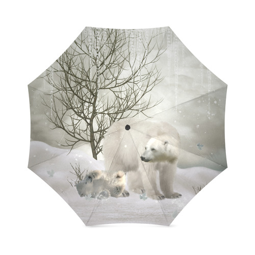 Awesome polar bear Foldable Umbrella (Model U01)