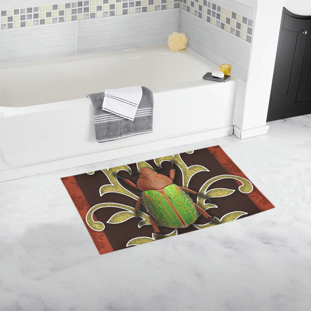 Collage Lime Beetle-Gloria Sanchez Bath Rug 16''x 28''