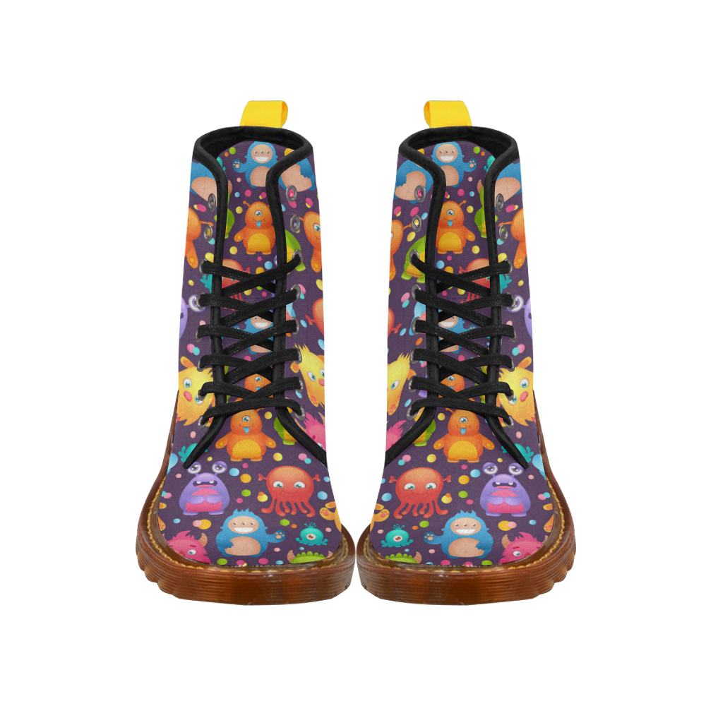 Cute Colorful Monsters Martin Boots For Women Model 1203H