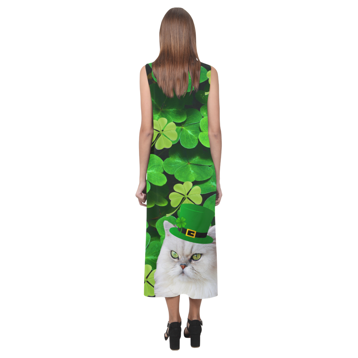 Patrick Irish Cat Phaedra Sleeveless Open Fork Long Dress (Model D08)