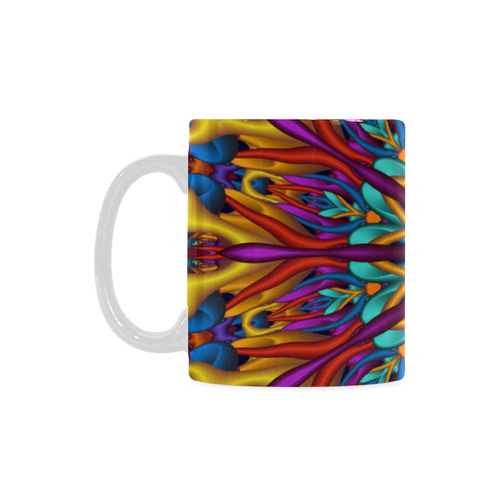 Amazing colors fractal mandala White Mug(11OZ)