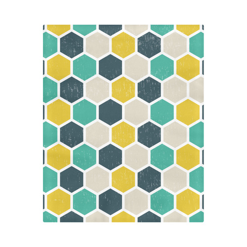 Hexagonal Geometric Duvet Cover 86"x70" ( All-over-print)