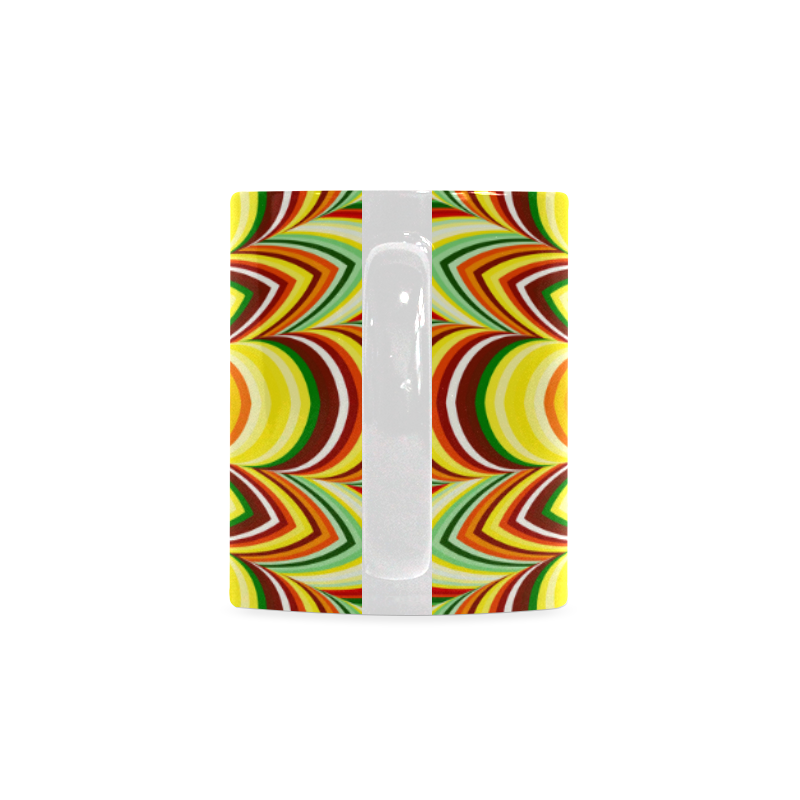 Colorful flower striped mandala White Mug(11OZ)