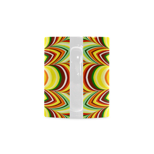 Colorful flower striped mandala White Mug(11OZ)