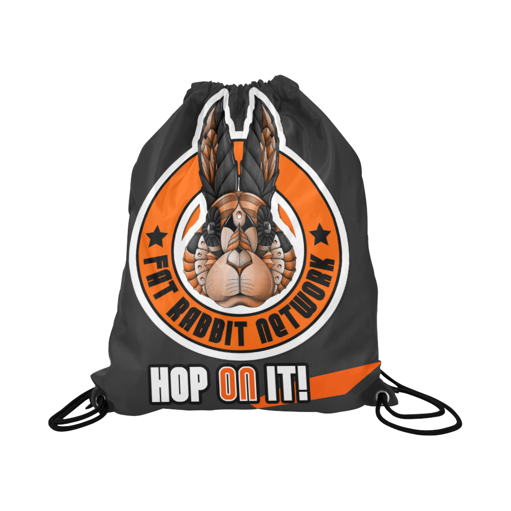 hop on it Large Drawstring Bag Model 1604 (Twin Sides)  16.5"(W) * 19.3"(H)