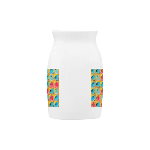 geometric polygon abstract pattern in blue orange red Milk Cup (Large) 450ml
