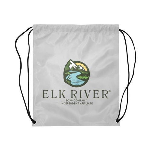 Elk River Affiliate gray Large Drawstring Bag Model 1604 (Twin Sides)  16.5"(W) * 19.3"(H)