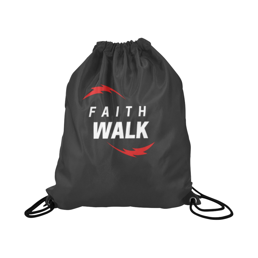 Faith Walk Design Large Drawstring Bag Model 1604 (Twin Sides)  16.5"(W) * 19.3"(H)