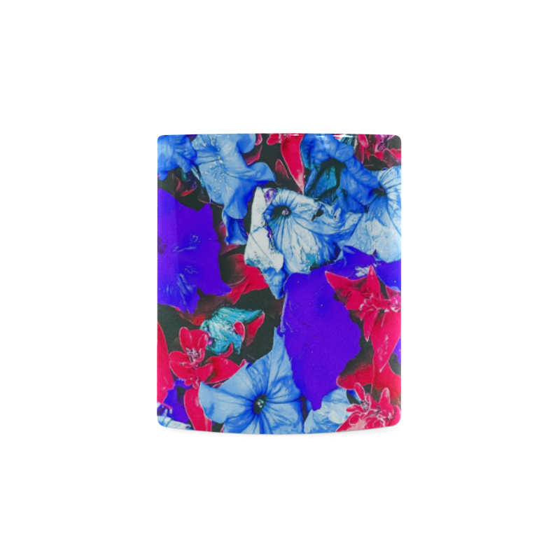 closeup flower texture abstract in blue purple red White Mug(11OZ)