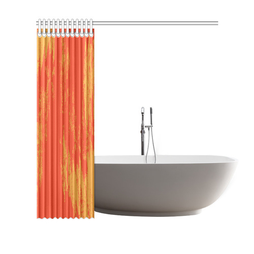 Painted Red Shower Curtain 69"x70"