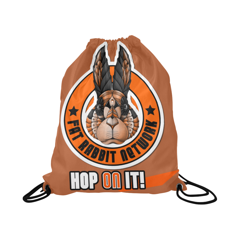 hop on it Large Drawstring Bag Model 1604 (Twin Sides)  16.5"(W) * 19.3"(H)