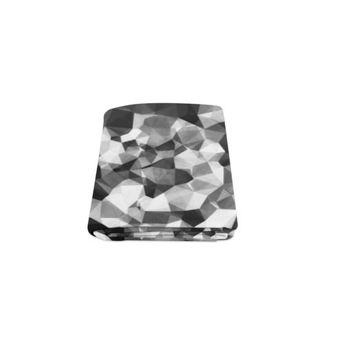 contemporary geometric polygon abstract pattern in black and white Blanket 40"x50"