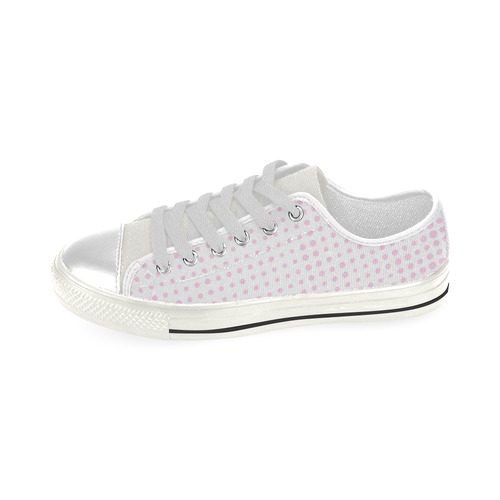 polka-dot-summer Low Top Canvas Shoes for Kid (Model 018)