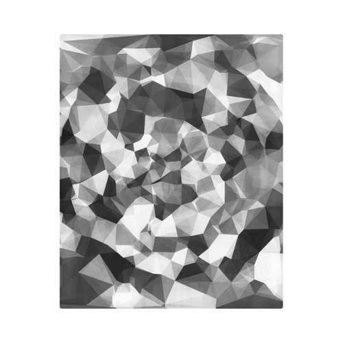 contemporary geometric polygon abstract pattern in black and white Duvet Cover 86"x70" ( All-over-print)