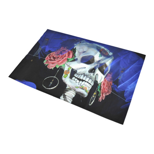 Sugar Skull and Roses Bath Rug 20''x 32''