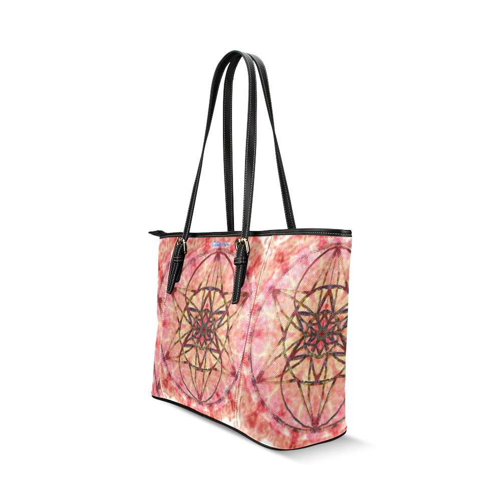 protection- vitality and awakening by Sitre haim Leather Tote Bag/Large (Model 1640)