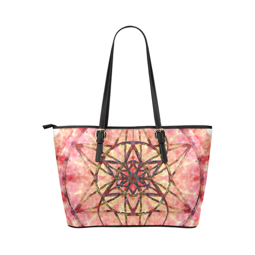 protection- vitality and awakening by Sitre haim Leather Tote Bag/Large (Model 1651)