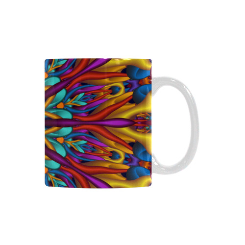 Amazing colors fractal mandala White Mug(11OZ)