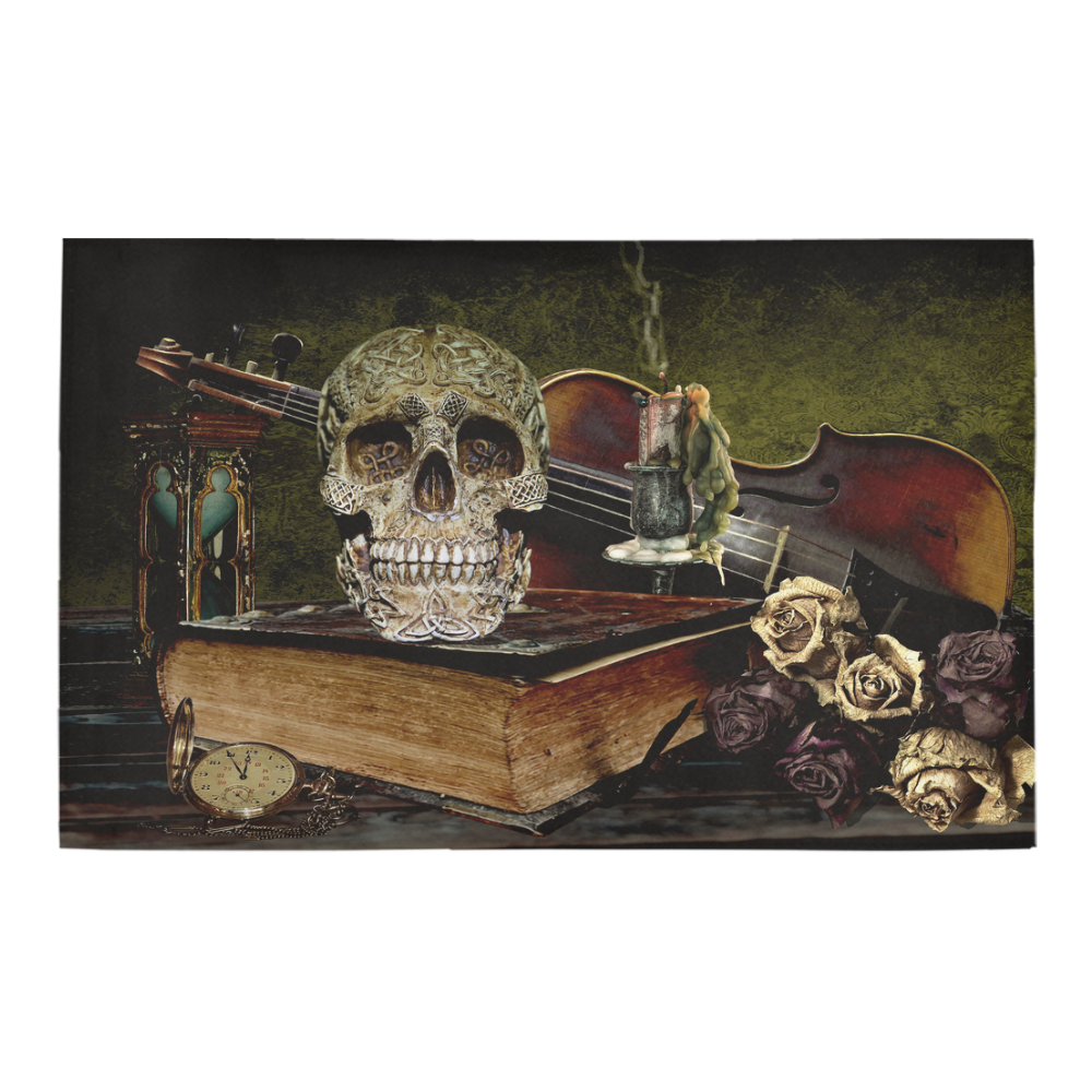 Funny Skull and Book Bath Rug 20''x 32''