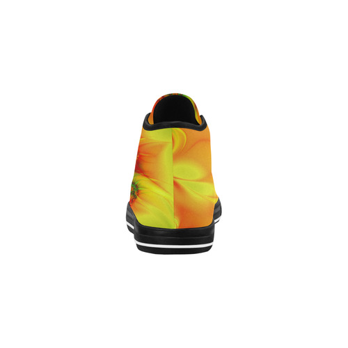 Hot Summer Green Orange Abstract Colorful Fractal Vancouver H Women's Canvas Shoes (1013-1)