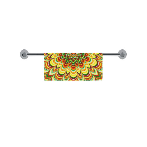 Colorful flower striped mandala Square Towel 13“x13”