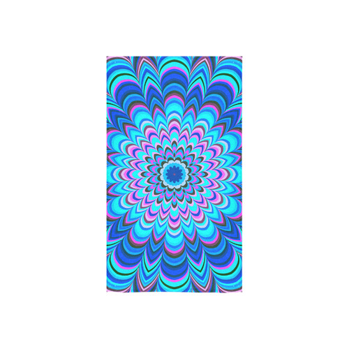 Vibrant blue striped mandala Custom Towel 16"x28"