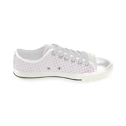 polka-dot-summer Low Top Canvas Shoes for Kid (Model 018)