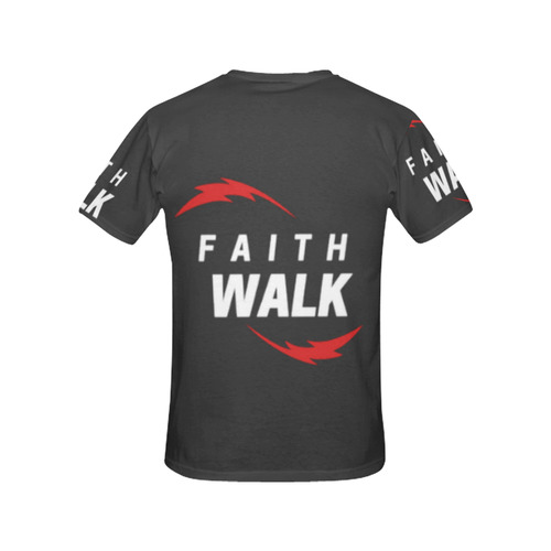 Faith Walk Design All Over Print T-Shirt for Women (USA Size) (Model T40)