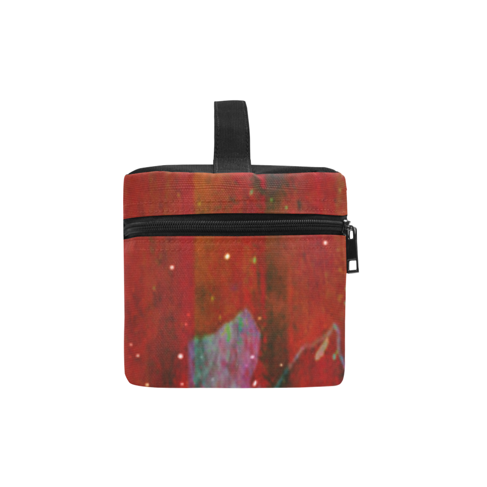 Red Opal Cosmetic Bag/Large (Model 1658)