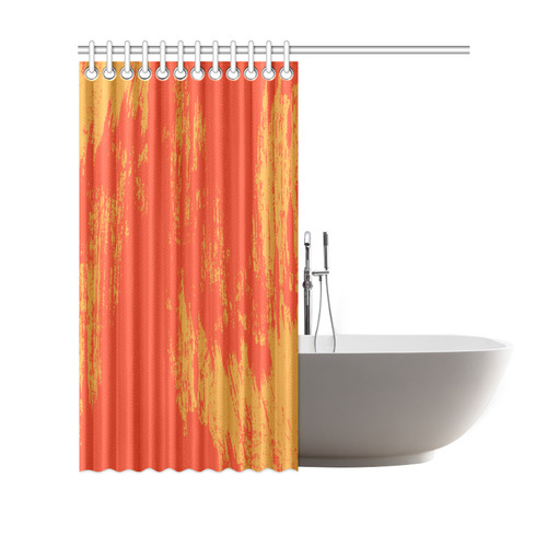 Painted Red Shower Curtain 69"x70"