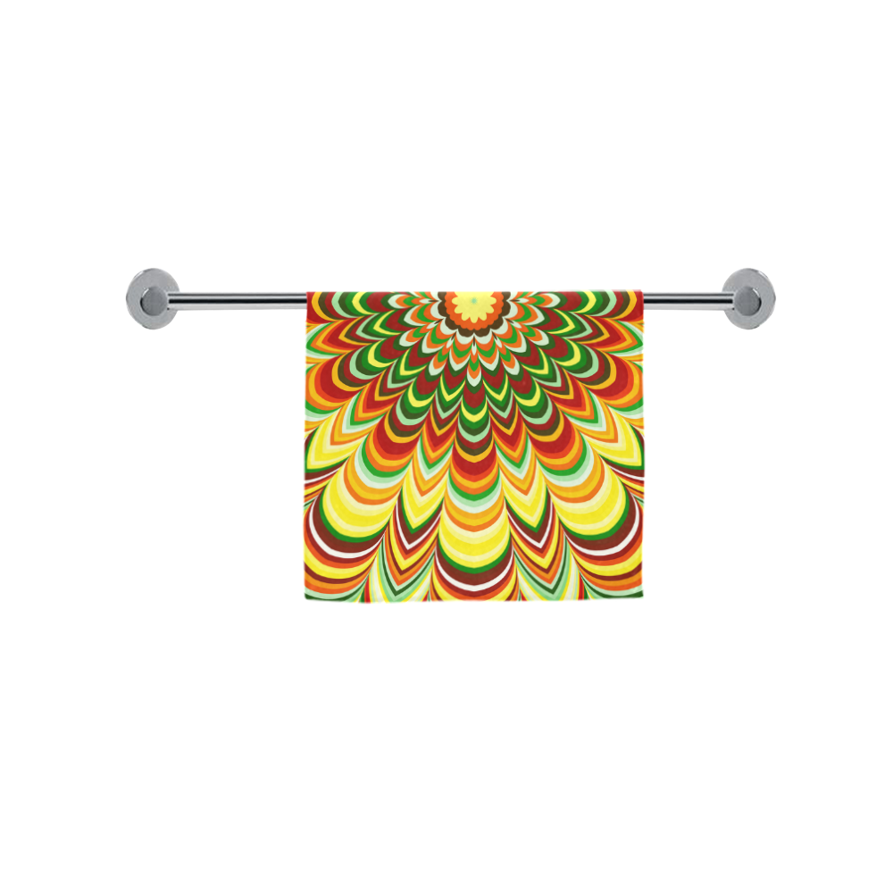 Colorful flower striped mandala Custom Towel 16"x28"