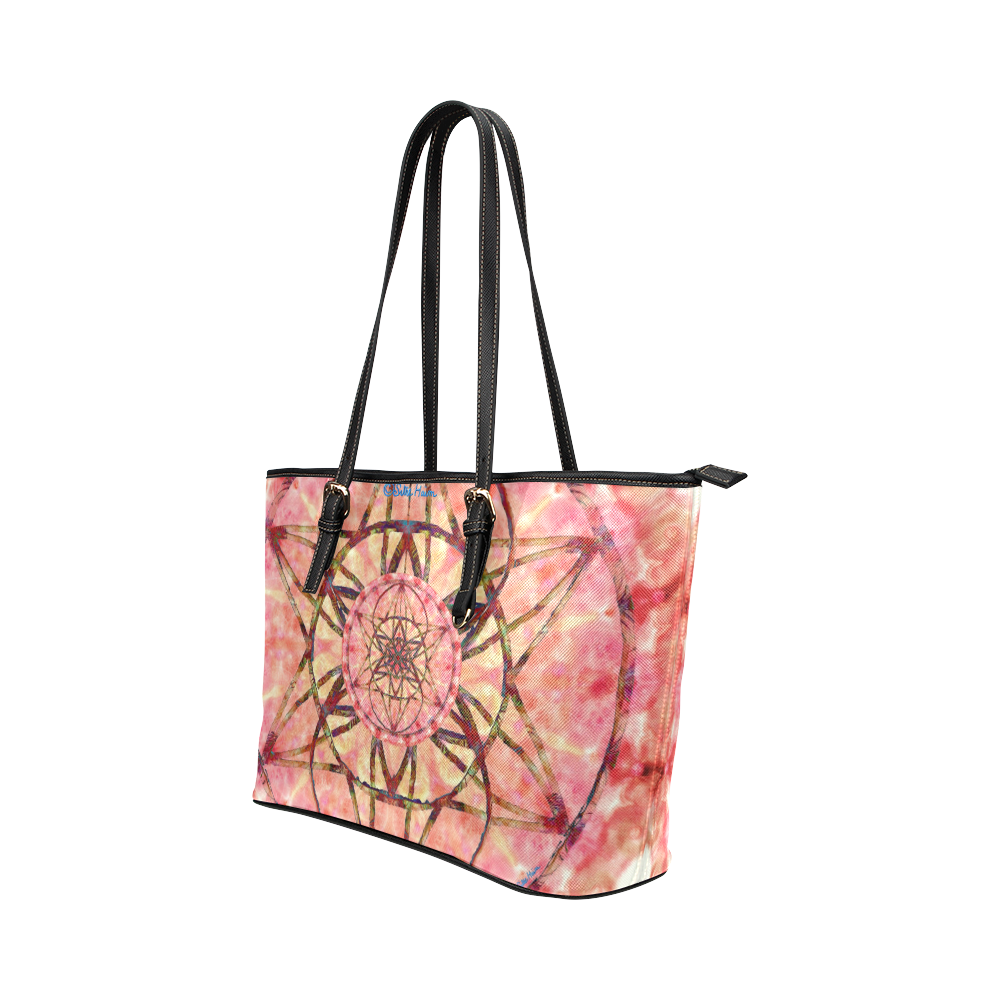 protection- vitality and awakening by Sitre haim Leather Tote Bag/Large (Model 1651)