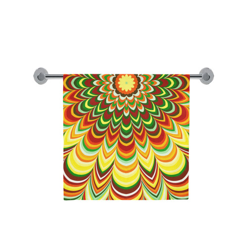 Colorful flower striped mandala Bath Towel 30"x56"