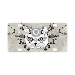 Wonderful sugar cat skull Classic License Plate