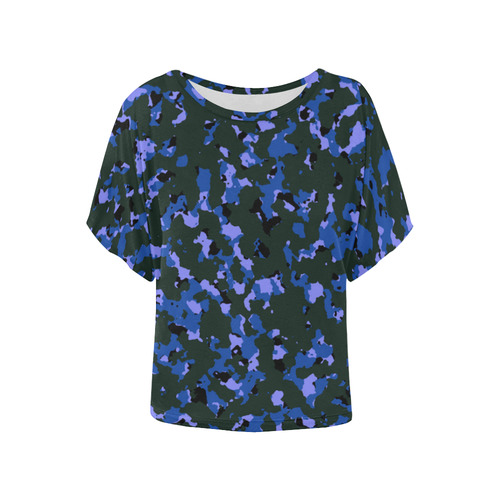 bluecamo Women's Batwing-Sleeved Blouse T shirt (Model T44)