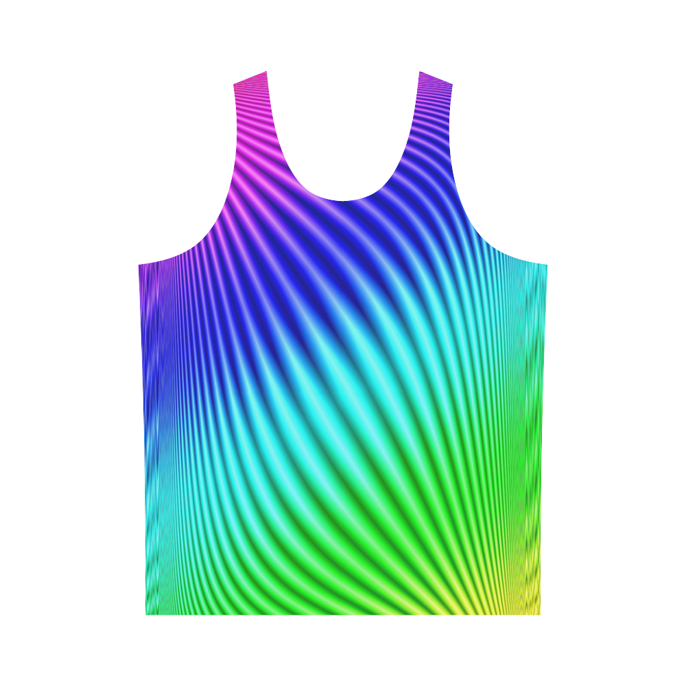 Rainbow All Over Print Tank Top for Men (Model T43)