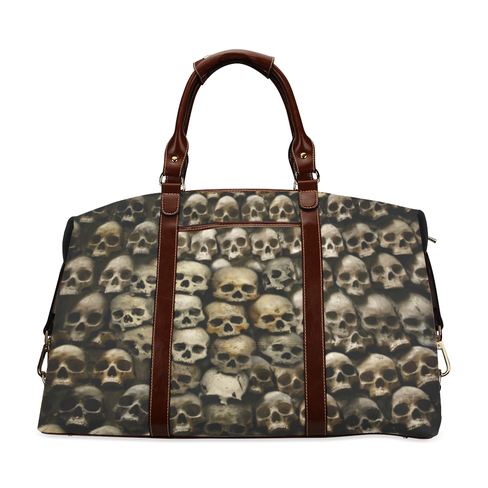 Bolsa Viagem Media Skull Wall Classic Travel Bag (Model 1643) Remake